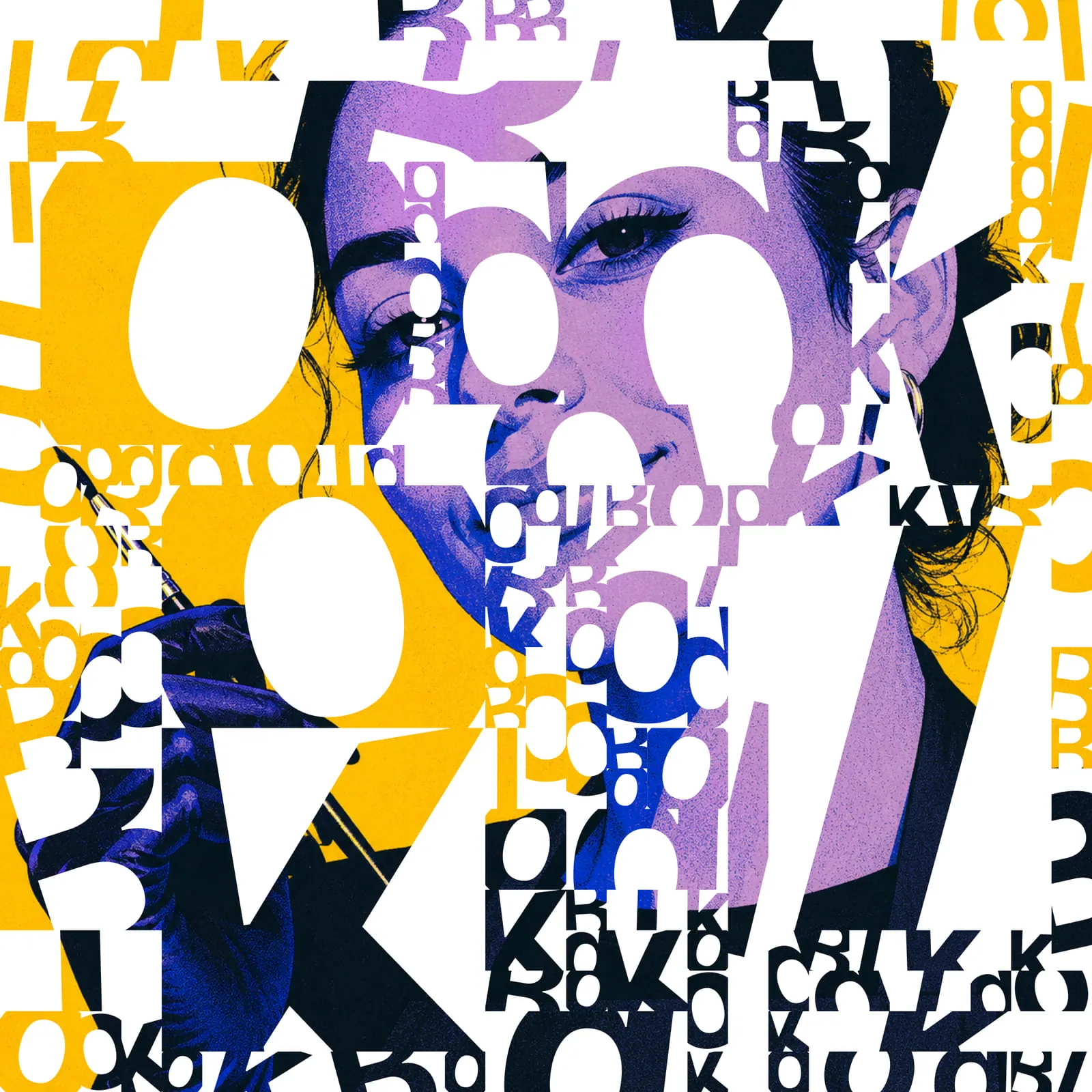 Collage of beauty professionals set into cut-out Blookd letterforms